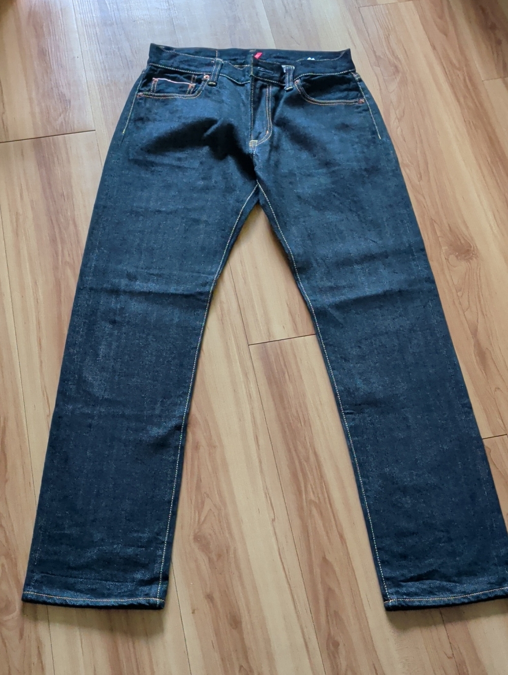 Classic Dark Blue Men's Straight Jeans